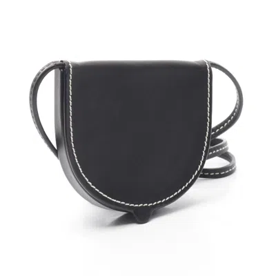 Pre-owned Loewe Black Leather Coin Purse/coin Case ()