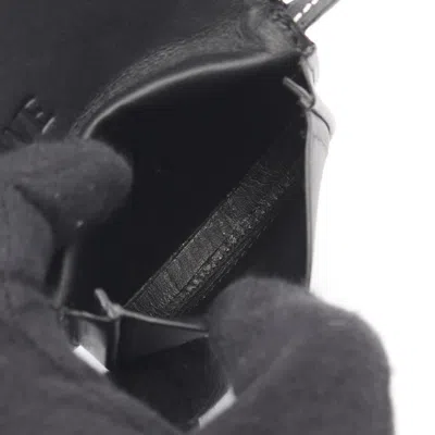 Pre-owned Loewe Black Leather Coin Purse/coin Case ()