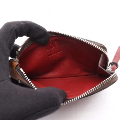 Pre-owned Loewe Brown Leather Coin Purse/coin Case ()