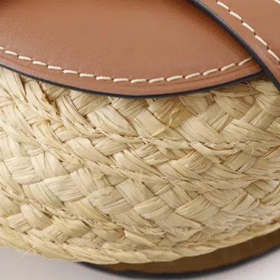 Pre-owned Loewe Brown Leather Raffia Shoulder Bag ()