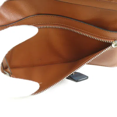 Pre-owned Loewe Brown Navy Leather Long Wallet (bi-fold) ()
