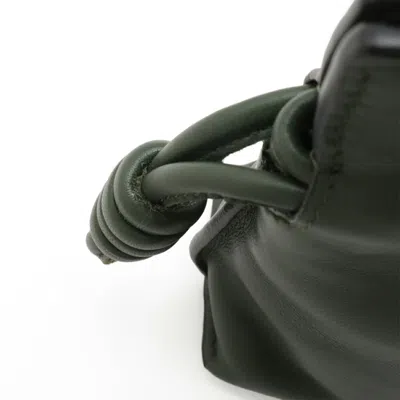 Pre-owned Loewe Dark Green Green Leather Pochette Shoulder Bag ()