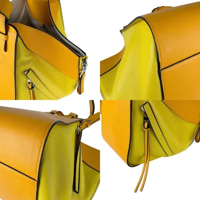 Pre-owned Loewe Orange Yellow Leather Shoulder Bag ()