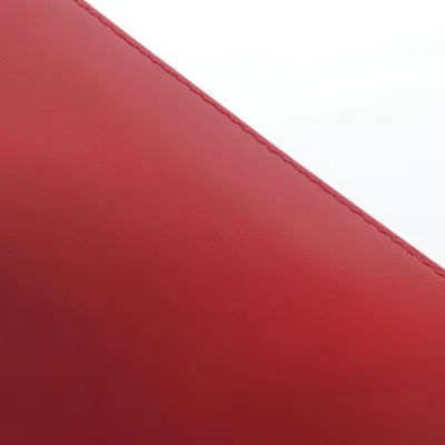 Pre-owned Loewe Red Color Leather Chain/shoulder Wallet ()