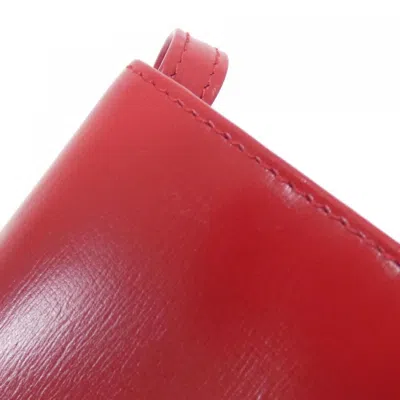 Pre-owned Loewe Red Color Leather Chain/shoulder Wallet ()