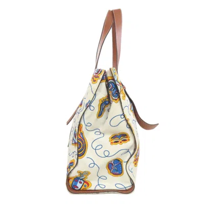Pre-owned Loewe White Canvas Tote Bag ()