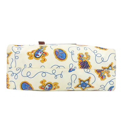 Pre-owned Loewe White Canvas Tote Bag ()