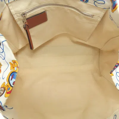 Pre-owned Loewe White Canvas Tote Bag ()