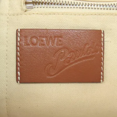 Pre-owned Loewe White Canvas Tote Bag ()