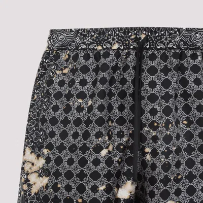 Amiri Bleach Bandana Silk Shorts In Black