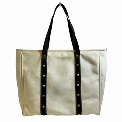 Pre-owned Louis Vuitton Antigua Brown Ecru Canvas Tote Bag ()