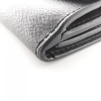 Pre-owned Louis Vuitton Black Gris Coated Canvas Wallet (tri-fold) () In Multi