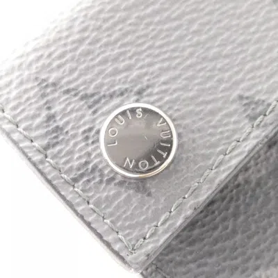 Pre-owned Louis Vuitton Black Gris Coated Canvas Wallet (tri-fold) () In Multi
