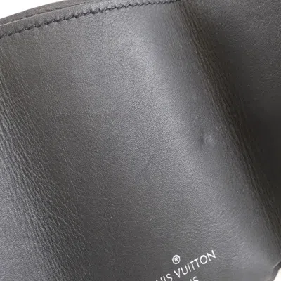 Pre-owned Louis Vuitton Black Gris Coated Canvas Wallet (tri-fold) () In Multi