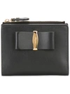 FERRAGAMO SALVATORE FERRAGAMO SMALL BOW DETAIL WALLET - BLACK,22C699066041411760741