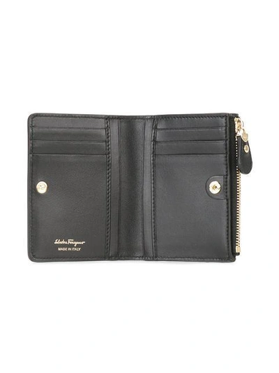 Shop Ferragamo Salvatore  Small Bow Detail Wallet - Black