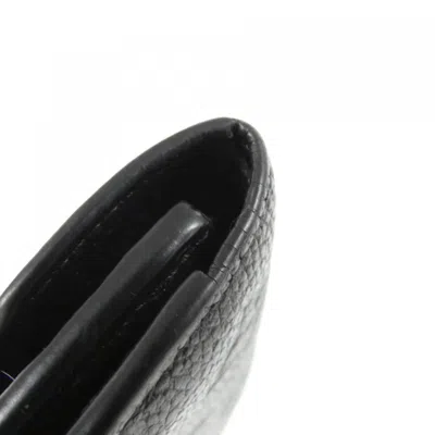 Pre-owned Louis Vuitton Black Leather Wallet (tri-fold) ()