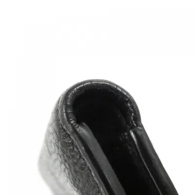 Pre-owned Louis Vuitton Black Leather Wallet (tri-fold) ()