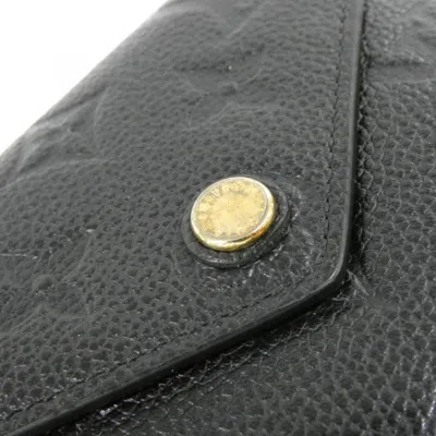 Pre-owned Louis Vuitton Black Leather Wallet (tri-fold) ()
