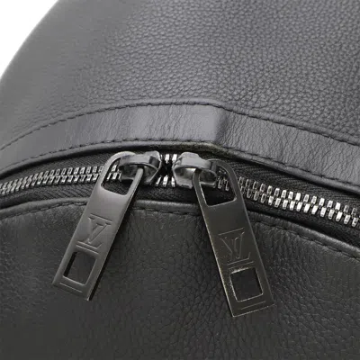 Pre-owned Louis Vuitton Black Noir Leather Backpack ()