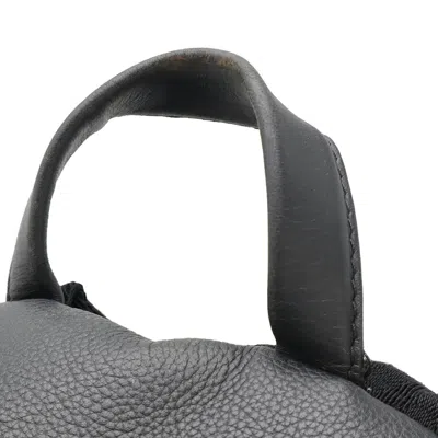 Pre-owned Louis Vuitton Black Noir Leather Backpack ()