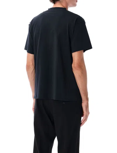 Balenciaga Black Faded Regular Fit Logo T-shirt