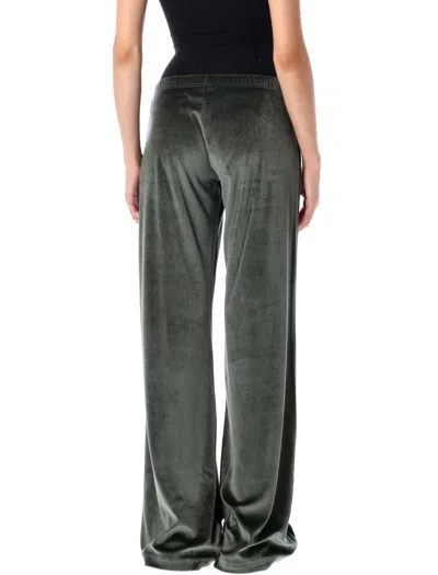 Balenciaga Bistretch Velvet Sweatpants In Green