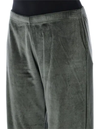 Balenciaga Bistretch Velvet Sweatpants In Green
