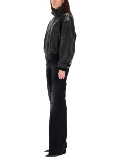 Balenciaga Leather Blouson In Black