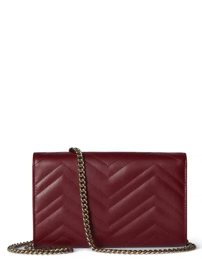 Gucci "gg Marmont" Wallet In Burgundy