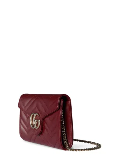 Gucci "gg Marmont" Wallet In Burgundy
