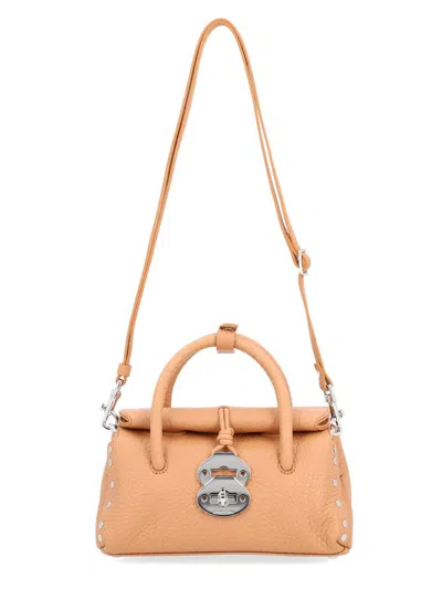 Zanellato Textured Shoulder Bag Adjustable Strap In Brown