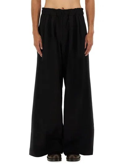 Dries Van Noten Wide-leg Trousers Back Pocket In Neutral