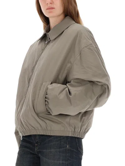 Our Legacy Boxy Oversized Sports Jacket With Elasticated Hem In Brown