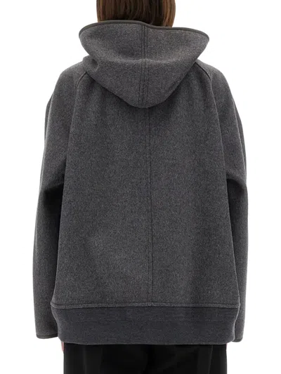 Bottega Veneta Zippered Wool Jacket In Gray