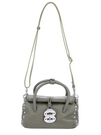 Zanellato Chic Shoulder Bag Detachable Strap In Gray