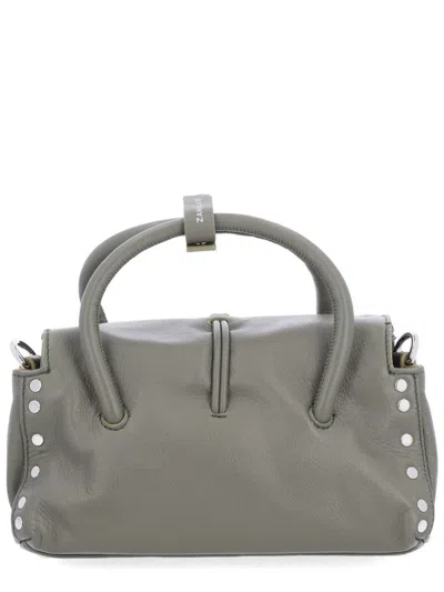 Zanellato Chic Shoulder Bag Detachable Strap In Gray