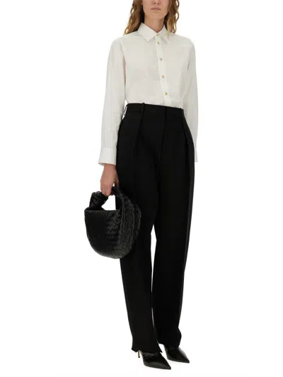 Bottega Veneta Cotton Poplin Shirt In White