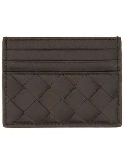 Bottega Veneta "woven" Credit Card Holder In Brown