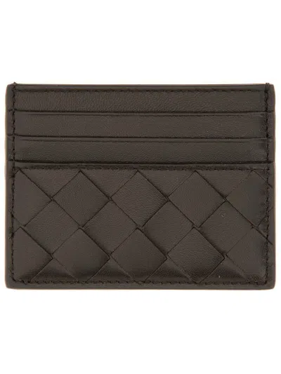 Bottega Veneta "woven" Credit Card Holder In Brown