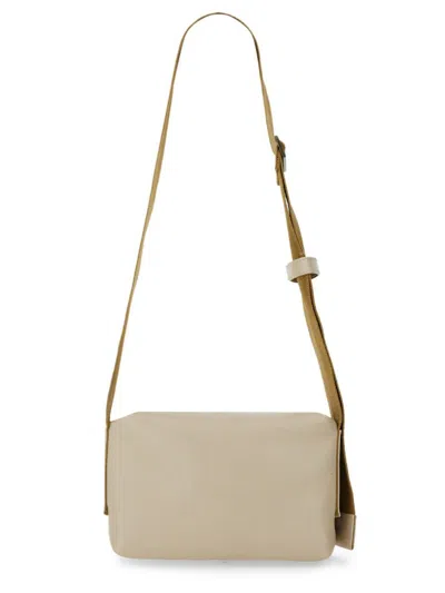 Uma Wang Leather Shoulder Bag In Sand