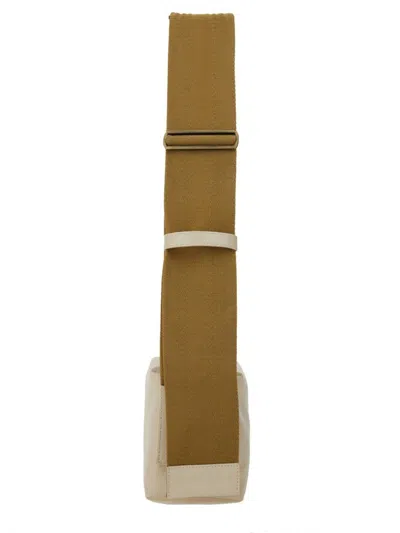 Uma Wang Leather Shoulder Bag In Sand