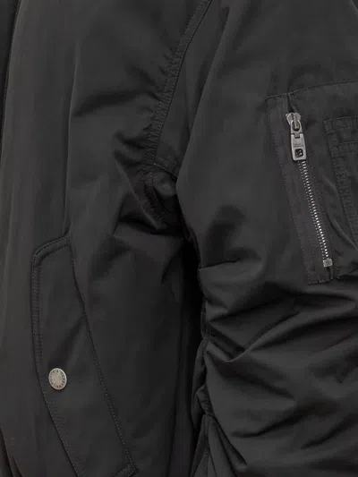Dolce & Gabbana Nylon Bomber Jacket With Orange Lining In Black
