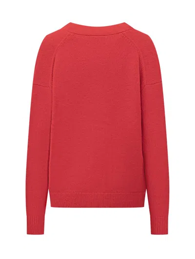 Isabel Marant Red Wool Cardigan With Logo  Étoile In Red