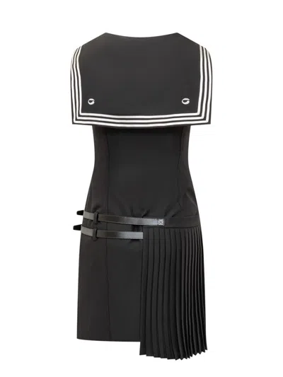 Coperni Black Short Dress With Sailor  Collar In Black