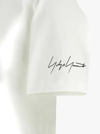 Y-3 Logo Printed Crew Neck T-shirt In White