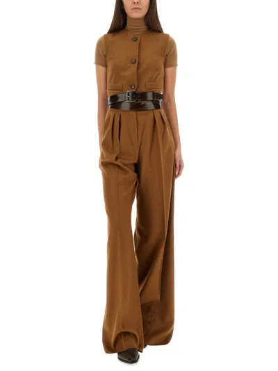 Max Mara Camel Hair "edda" Vest In Brown