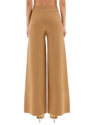 Max Mara Wide Pants "judy" In Neutral