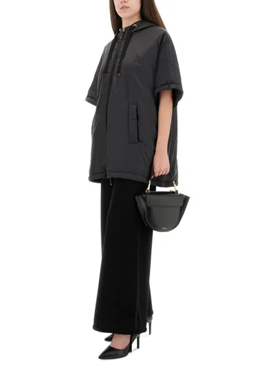 Max Mara Nigeria Wool Knit Baloon Pants Drawstrings On Hem Trousers Black In Black