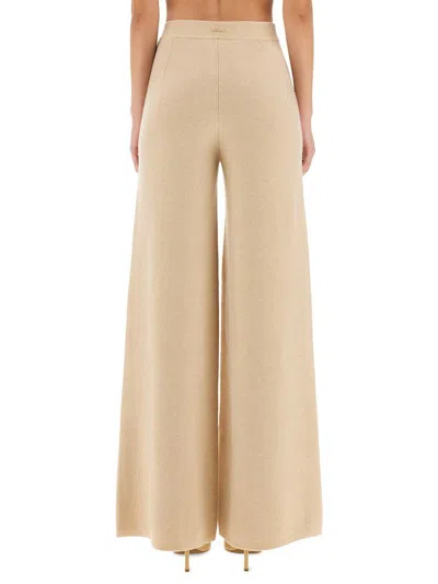 Max Mara Wide Pants "judy" In Neutral